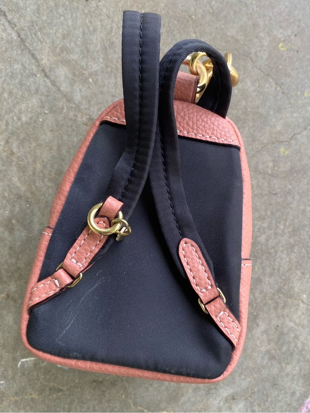 Coach Pink Pebbled Leather Mini Backpack Bag Charm - Picture 3 of 7